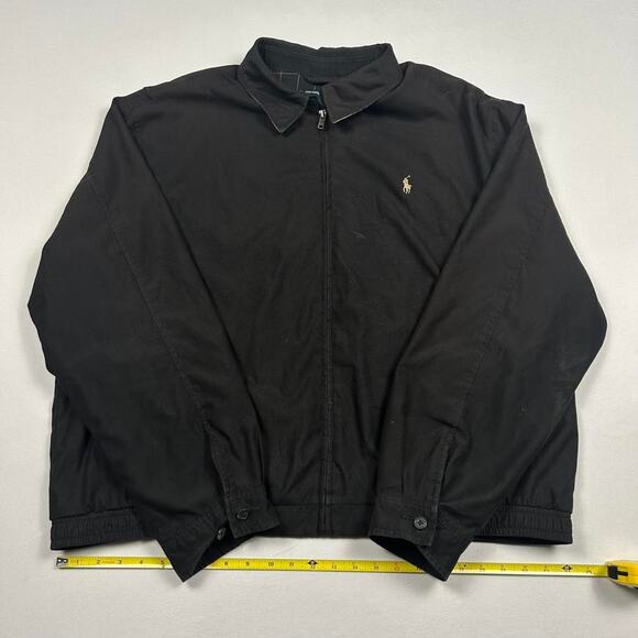 Polo Ralph Lauren Black and Gold Canvas Jacket - Picture 7 of 8